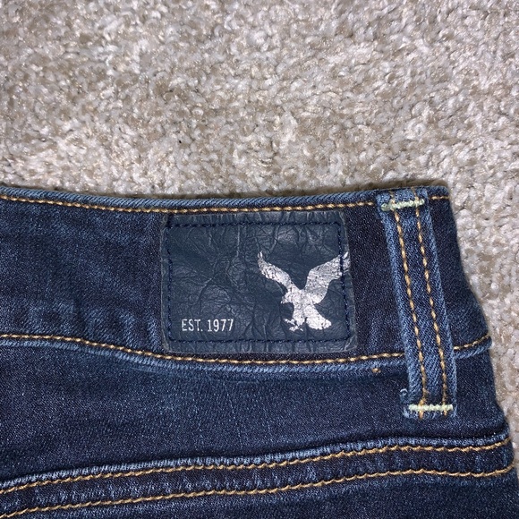 American Eagle Shortie Blue Jean shorts size 0 - Picture 12 of 12